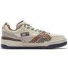 Li Ning Textile, Leather Slip Resistant Cushioning Abrasion Resistant Low top Skateboard Shoes Men's Brown AZGS091-2
