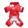 Pet Christmas Cloth Cute Santa Pattern Dog Clothes for Outdoor Walking Jogging Party Events Small Dog Apparel Size S