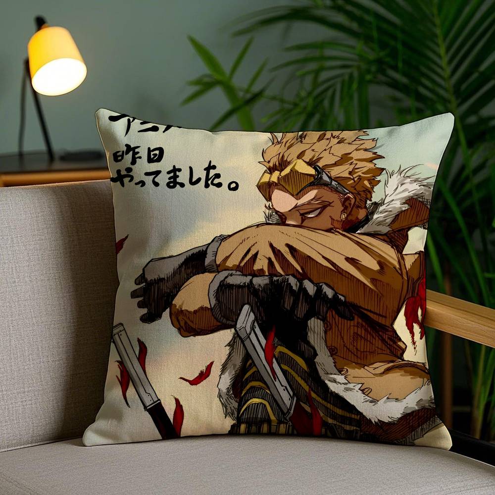 Anime M-My Hero Academia H-Hawks Pillow Case Anti-Dustmite Invisible Zipper Sofa Bed