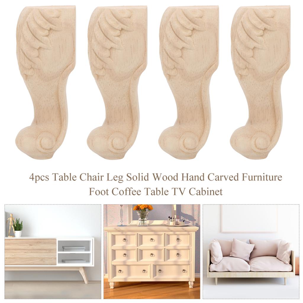 4PCS Carved Cabinet Feet Sofa Closet Coffee Table Foot Guesthouse Accessories for Hotel