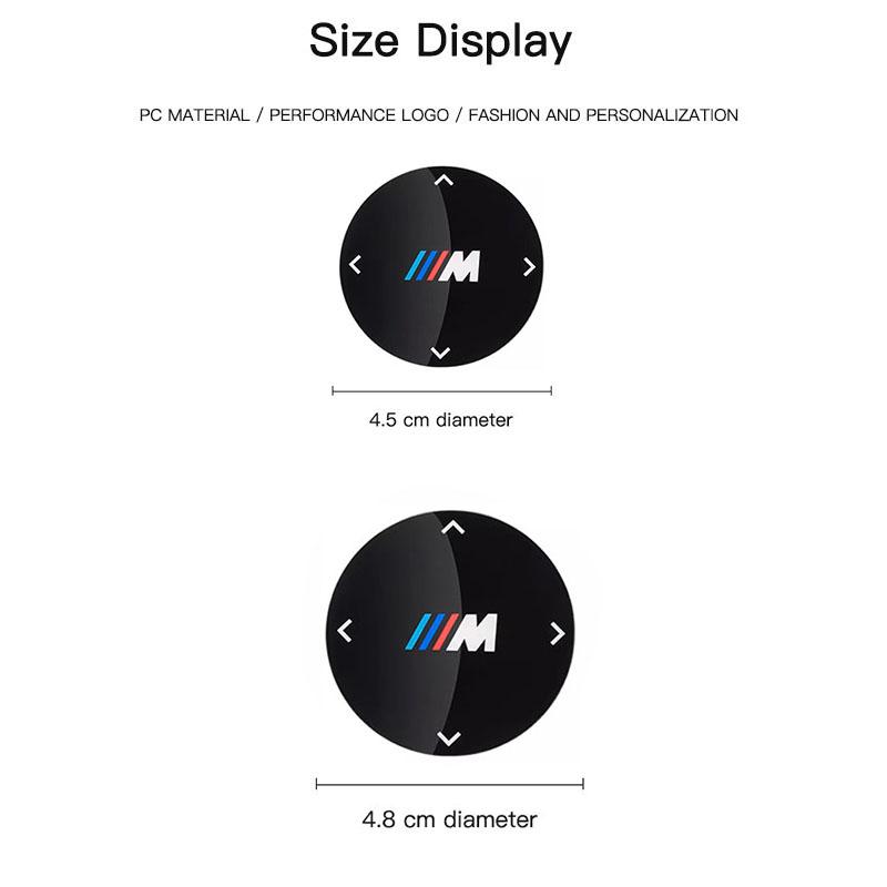 DKHN5 Car M Power Emblem Multimedia Button Cover Trim Knob Stickers For BMW G30 G32 G01 G02 G05 G06 G07 G26 G23 G22 F40 F20 G08 G16