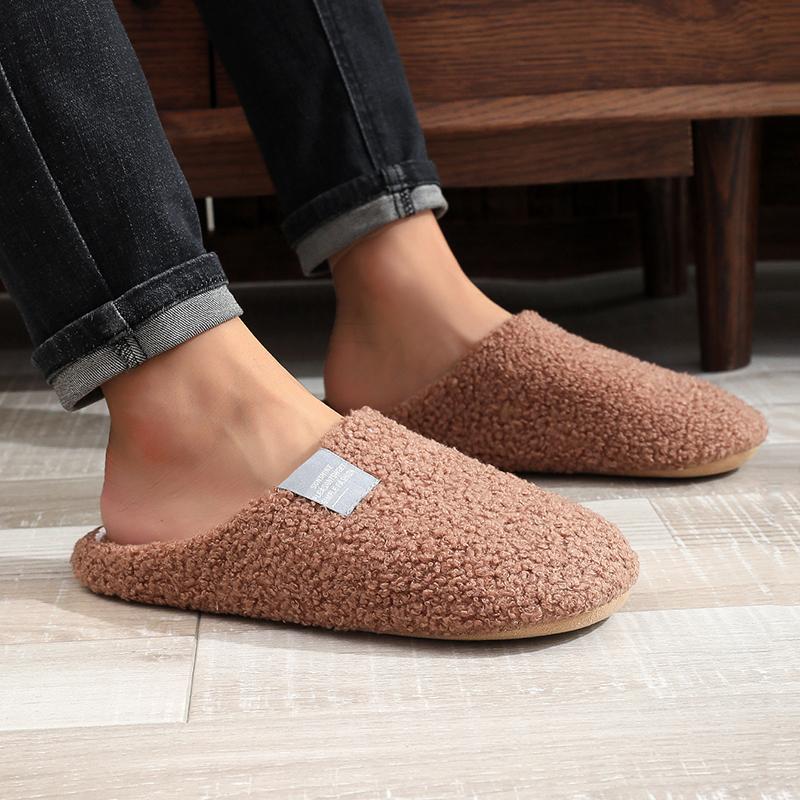 Soft Sole House Cotton Slippers with Quiet Lightweight Indoor Home Shoes