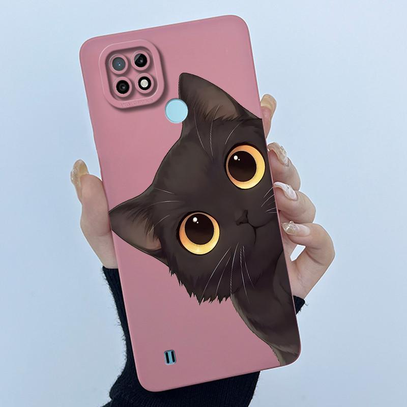 For Realme C21 RMX3201 / C21Y RMX3261 RMX3263 C25Y Phone Case Coque Soft Silicone Sweet Painted Girls Lovely Printed Back Cover