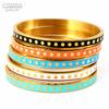 Bracciali e Braccialetti Colorati Smaltati a Pois per Donna Braccialetti Rotondi Colore Oro Braccialetti in Acciaio Inossidabile Matrimonio