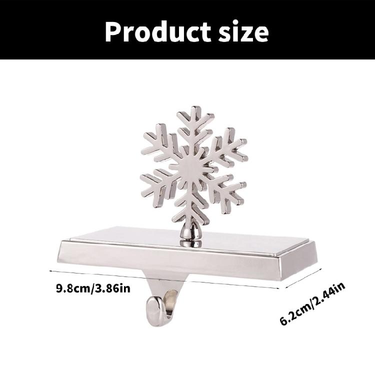 Christmas Stocking Display Hook Elegant Zinc Alloy Hook Unique Hanger with Silver Base for Christmas Stockings