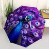 1pc Peacock Feathers Automatic Umbrella High Quality Canopy, Portable Folding Umbrella With, Ideal Gift for - Travel 169