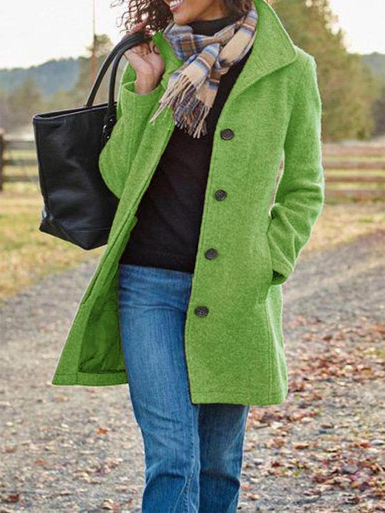 2023 Autumn/Winter Thick Woolen Women's Mid-Length Coat