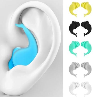 Whale Silicone Earplugs Waterproof Noise Reduction Nano Silicone Sound Insulation Ear Protection Earplugs Motorcycle Equipments