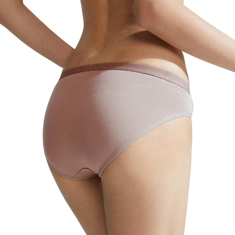 Calvin Klein Jacquard Breathable Sexy Bikini Triangle Underwear Women underwear Gray Brown QF7403ADPET