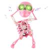 with Music Dancing and Swinging 3D Skull Toy with Lights Wind Up Skeletons New Dancing Skeleton