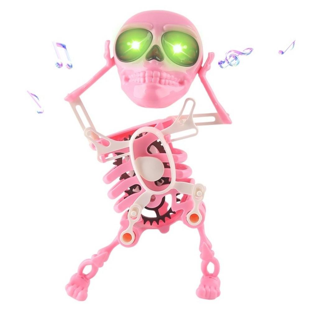 With Music Dancing and Swinging 3D Skull Toy with Lights Wind Up Skeletons New Dancing Skeleton
