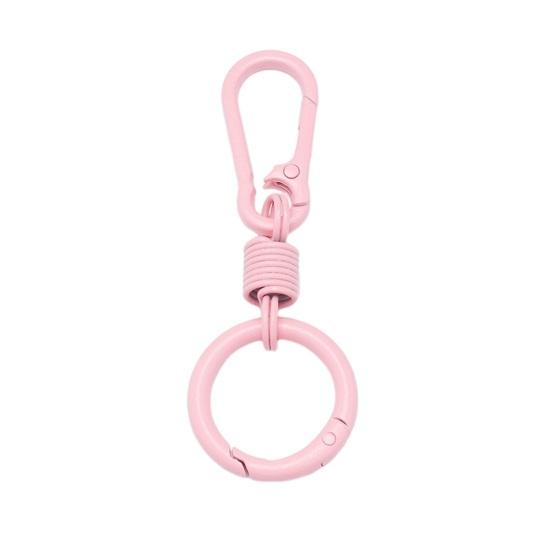 

Міцний металевий карабін Брелок Портативний Легкий Для ременя Рюкзака Підвісний Брелок Для ключів на відкритому повітрі Автомобіля Будинку Затискач-кільце Тримач Органайзер рожевий