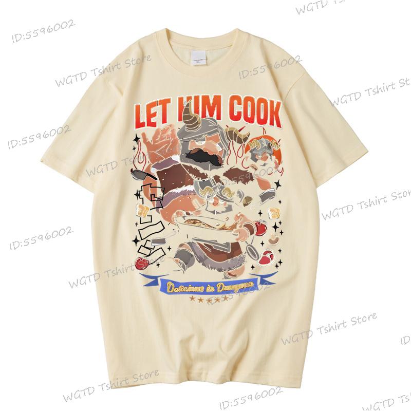 

Высококачественная аниме мультяшная классическая футболка для мужчин и женщин с принтом Delicious in Dungeons, хлопковая, повседневная, подарок для любителей аниме S