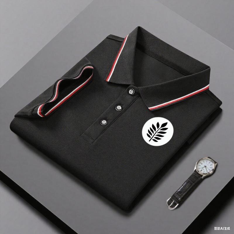 Men's Polo Shirt Summer Slim Fit Short Sleeve Tee Breathable Classic Striped Collar High-quality T-shirt Sportswear Unisex Top