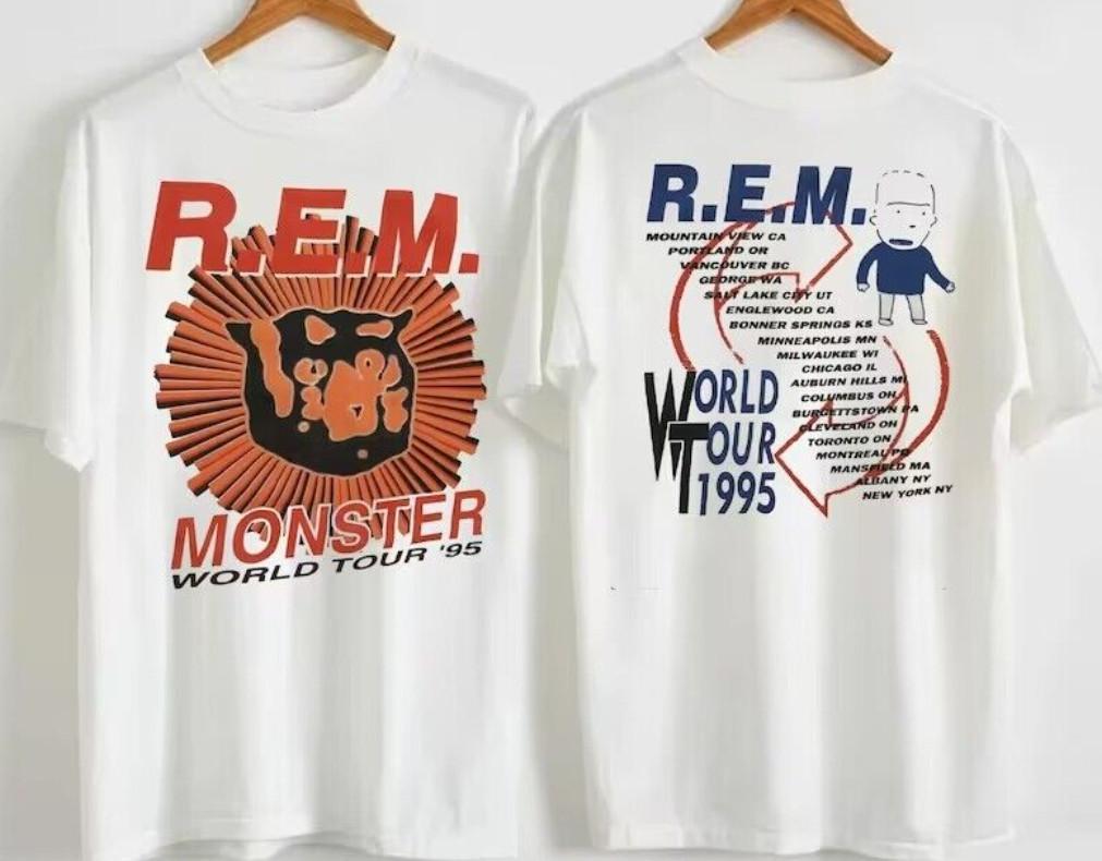 R.E.M Monster World Tour 1995 T-Shirt Rem Monster Tour 95 T-Shirt S