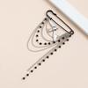 Swallow Multi-Layer Chain Brooches Black Beaded Tassel Pin for Women Exquisite Bird Brooch Daily Versatile Accessories Gift 2026