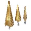 Versatile 3 Pcs 4-12/20/32mm Large Hss Steel Step Cone Drill Titanium Bit Hole Cutter Set For Various Materials