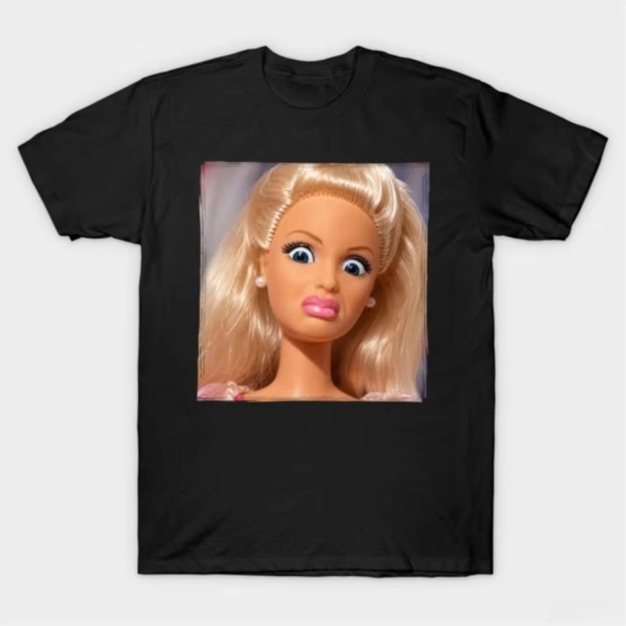 Funny Shirt Featuring The Disgusted Face Meme Doll Babe Unisexs T Shirt Cotton Tee Unisex Summer Novelty Oversize Casual Humor Meme