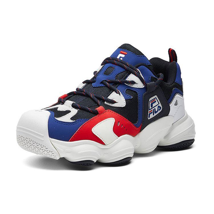 FILA Ugly Fabric Synthetic Leather Low Top Sports Casual Shoes Women Sneakers Blue F12W941129FNB