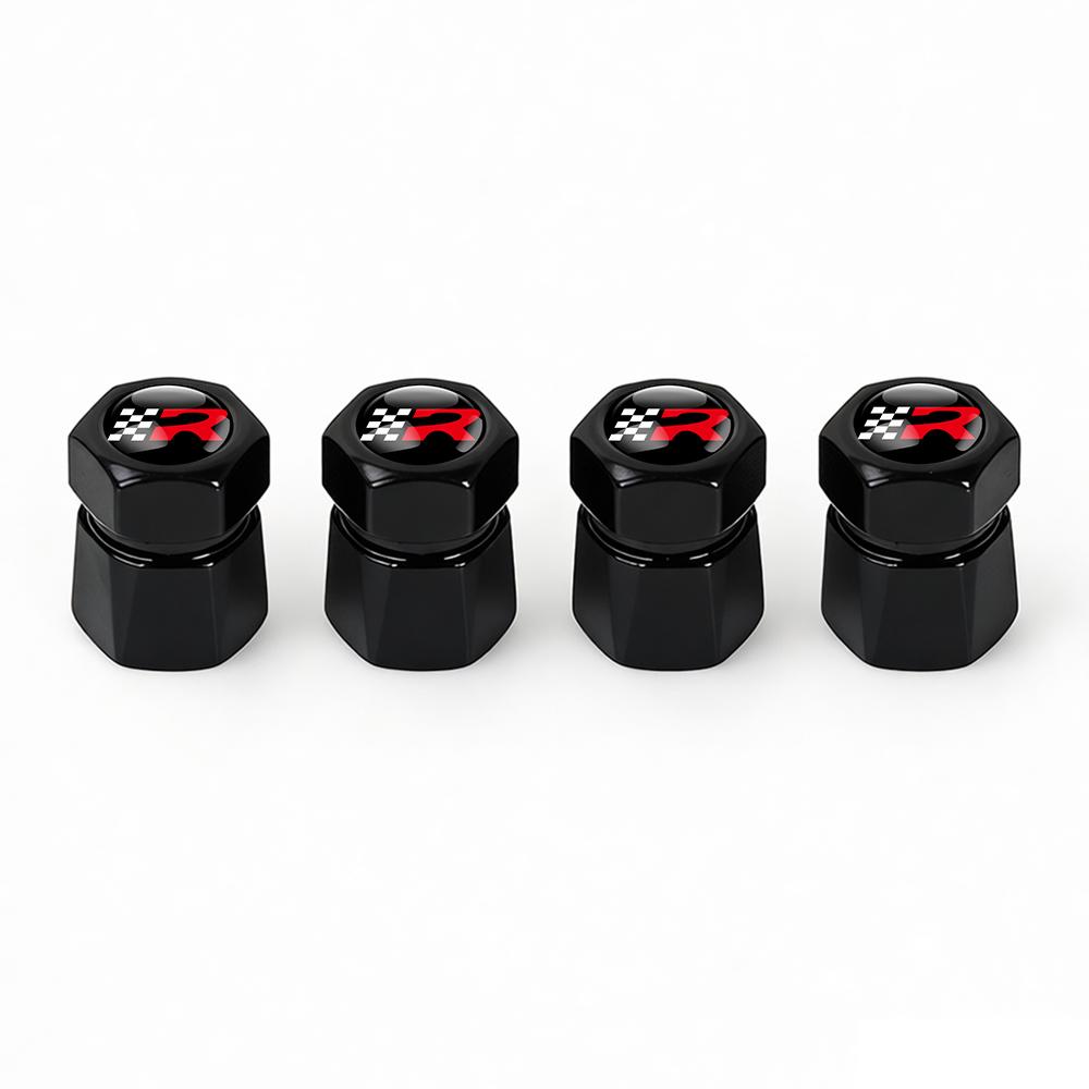 Wzbn2 4Pcs Car Decoration Wheel Tire Valve Caps Cover Badge For SEAT Ibiza Cupra FR Racing Arona Ateca Altea Arosa E-Racer Formentor