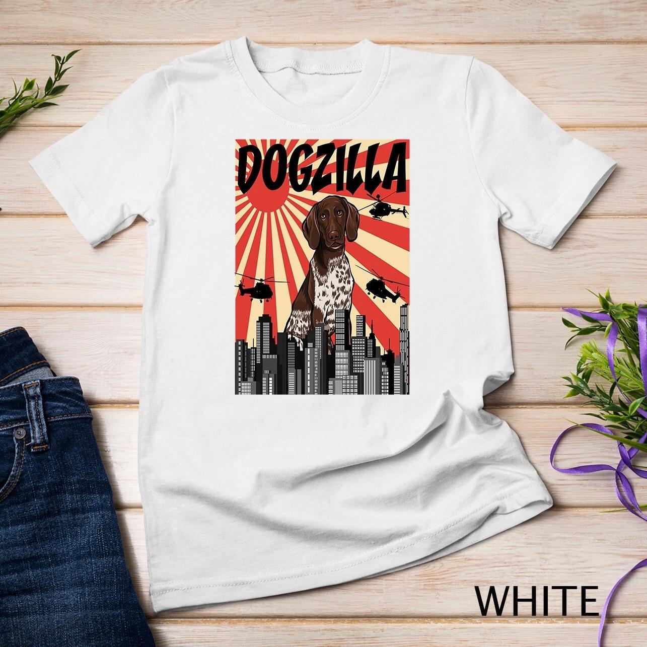 Funny Retro Japanese Dogzilla German Shorthaired Pointer Unisex T-shirt S