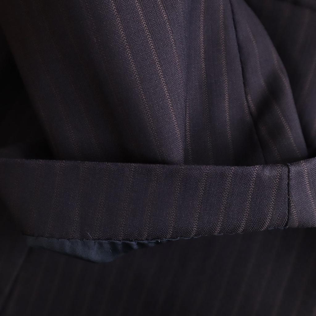 Armani Collezioni Made In Italy Stripe Pants Suit Setup 46 Navy System Men's Used