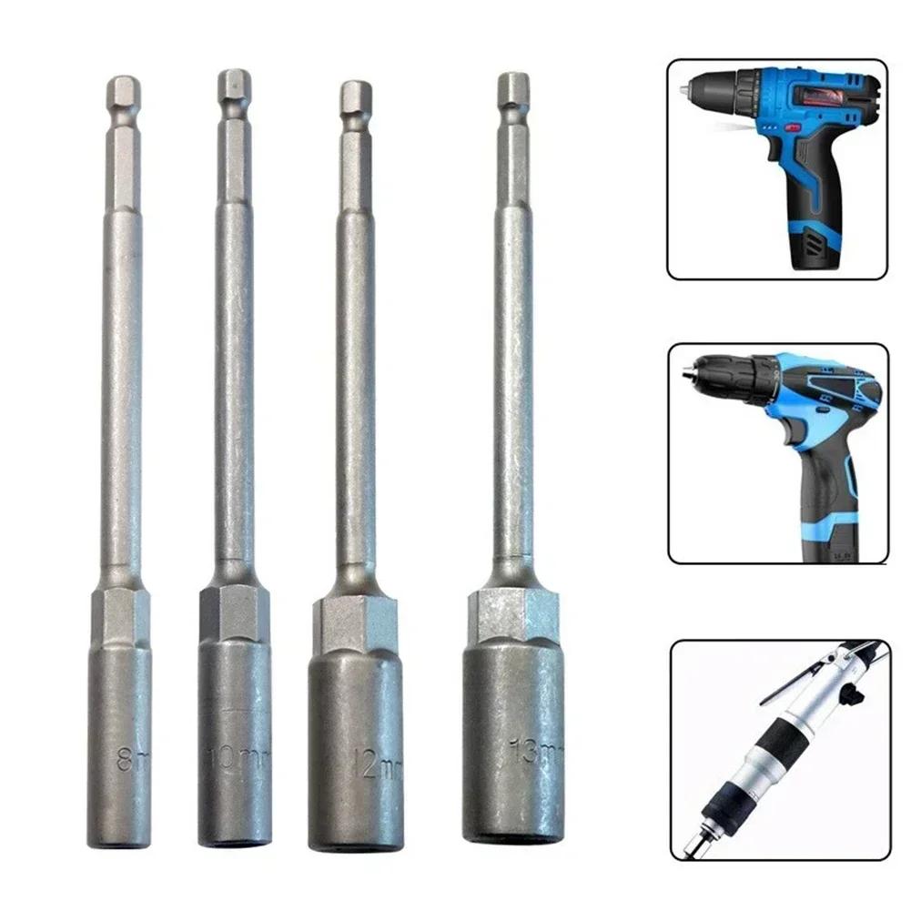 1Pc Socket 150mm Hexagon Nut Driver Drill Bit Adapter 5.5-19mm For Electric Wrench Extension/Sleeve Car Repair/Manual Tools