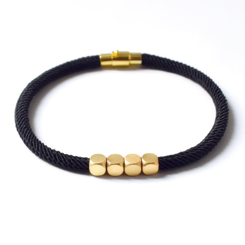 Nouveaux Bracelets Chaîne Corde Milan pour Femmes Hommes Breloque Perle Transfert Bracelet Couple Boucle Magnétique de Luxe Bijoux Cadeau Vente en Gros