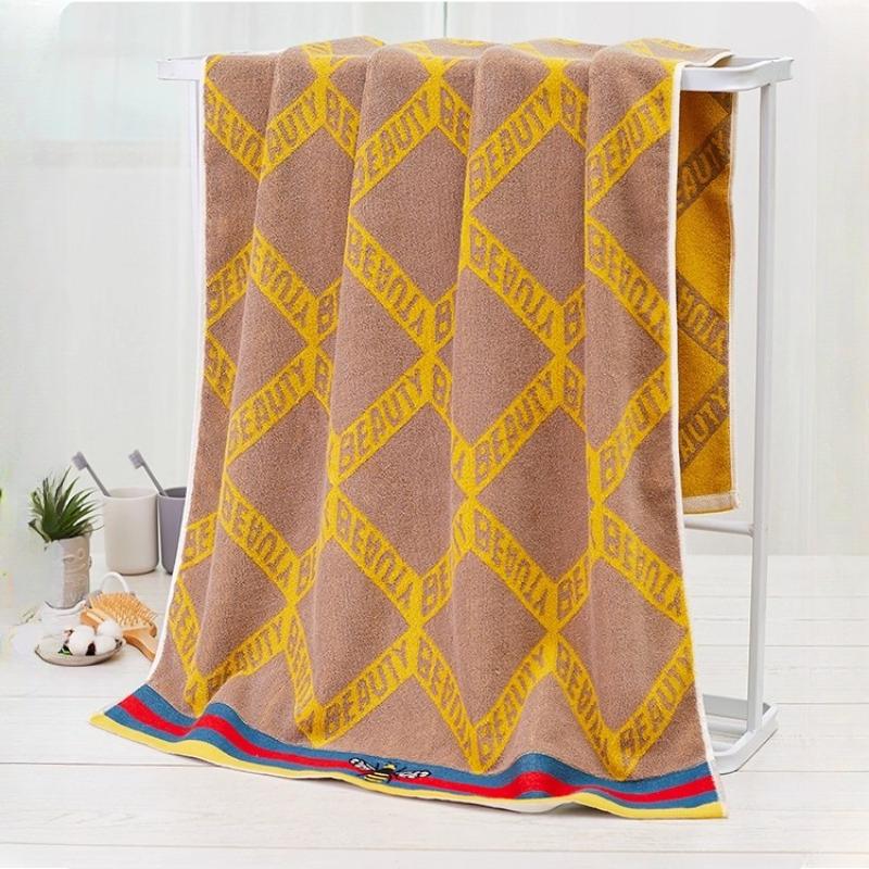 70x140cm Pure Cotton Bath Towels for Bathroom, Soft and Absorbent Vintage BathTowels for Women and Men, Wrapping Towels,1pc