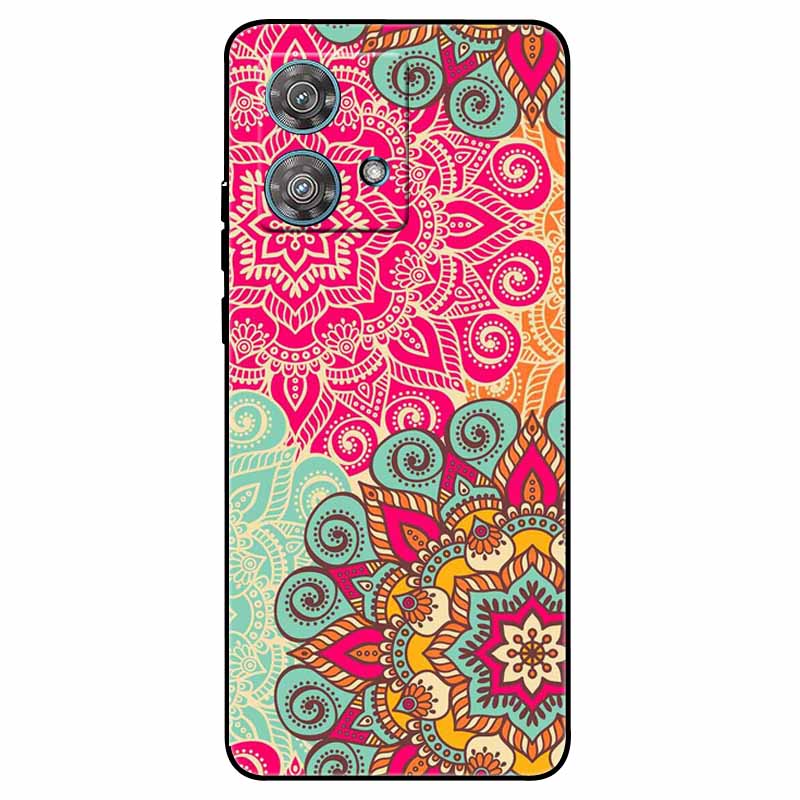 Skirta Moto G84 5G dėklas Silikoninis Minkštas Spausdintas Katės Drugelio Telefono Dangtelis Motorola MOTO G84 TPU Dangtelis MotoG84 G 84 Madingas Maišelis