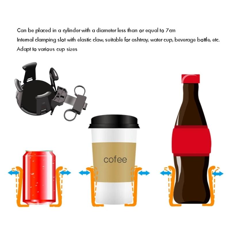 Rotatable Car Vent Drink Universal Bottle Holder ABS Car Air Outlet Beverage Holder Stand For Road Trip