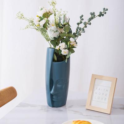 Face Vase Plastic Flowerpot Living Room Flower Arrangement Modern Home Decorations Ornaments