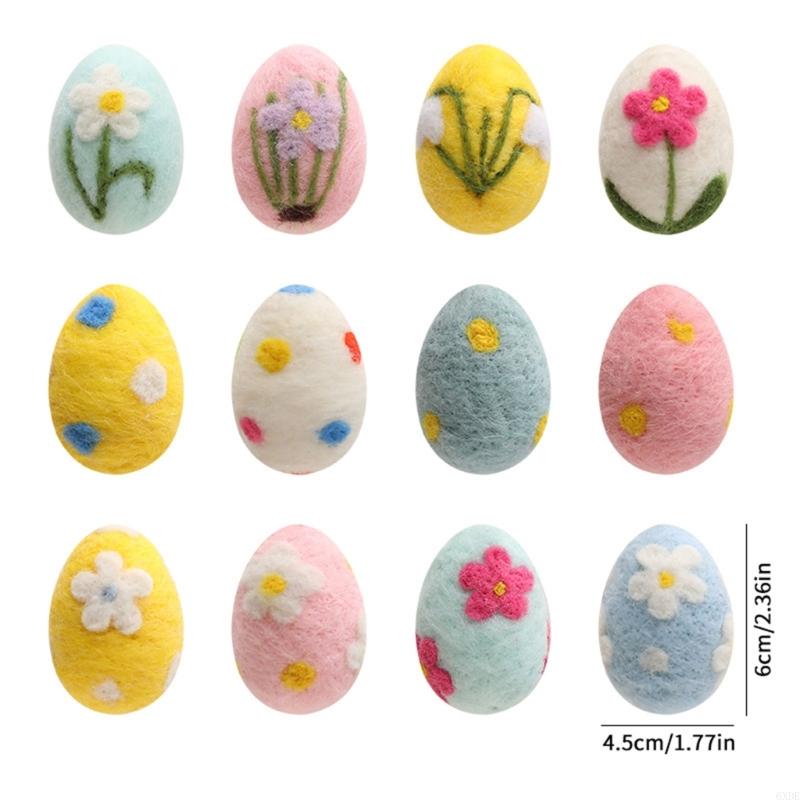 Zestaw 3 filcowych piankowych podstawek pod jajka na festiwal, dekoracja domu, wiszący ornament 6XDE