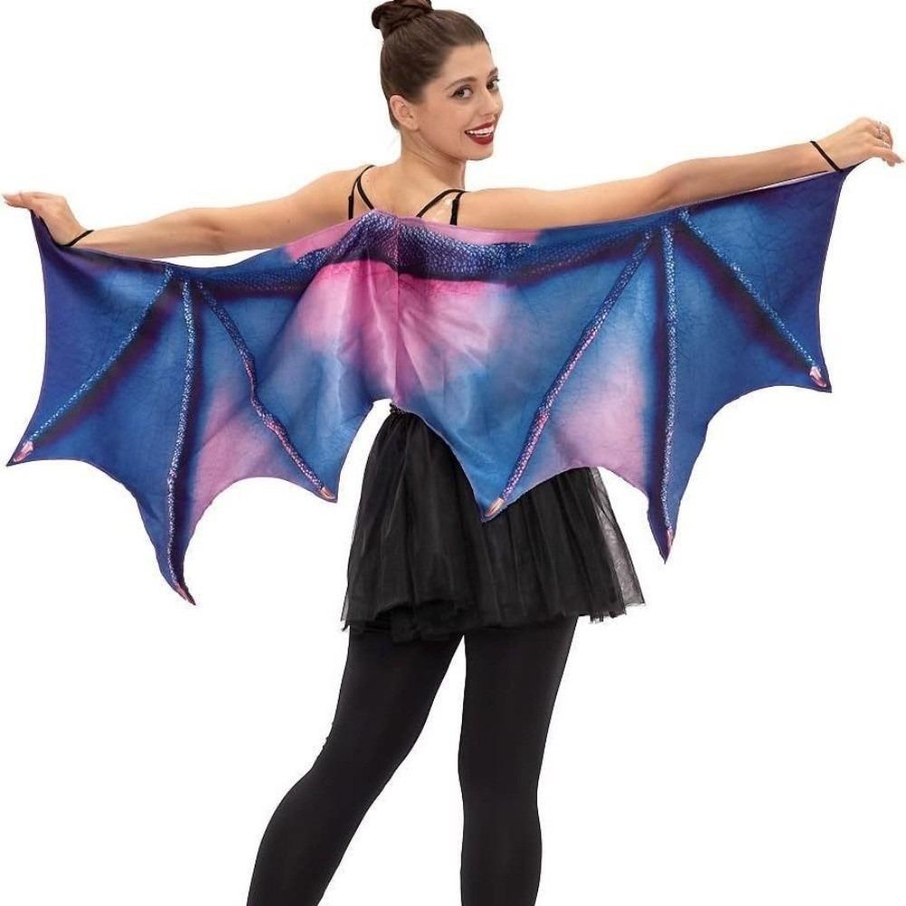 Foldable Bat Wing Cloak Elastic Band Cosplay Wing Costume Practical Dragon Wing Cape Carnival