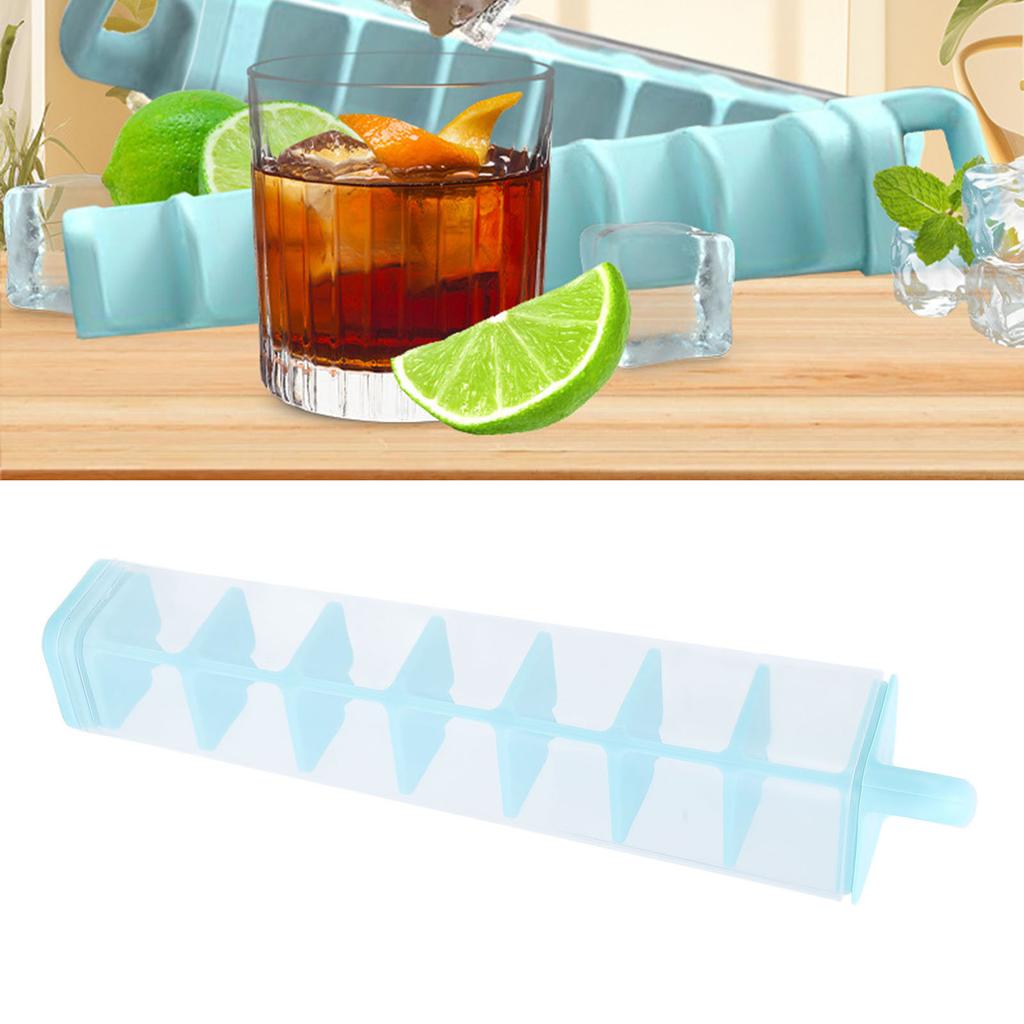 Ice Cube Tray Pull Design Convenient Handle Plastic Ice Square Making Tray for Home
