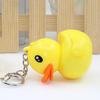 Model Doll Sound Light Keychain Cartoon LED Duck Keyring Yellow Duck Keychain  Children's Gifts