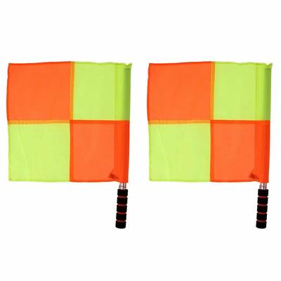 2 Stück Fußball Trainingsflaggen Deluxe Schiedsrichterflaggen Set Fußball Rugby Hockey Training Schiedsrichterflaggen Sportartikel