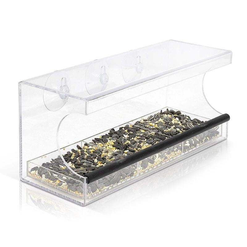 

Bird Feeder Window Bird Feeder Clear Bird Food Feeding House with SuctionCup for Wild Bird Garden Feeding Supply 1