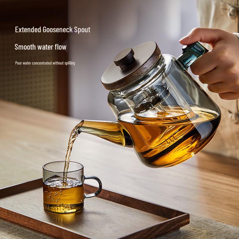 TEAHUE Glass Teapot with Infuser