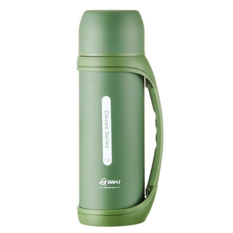 Stainless Steel Sports Kettle with Double Lids for One Drink Large Capacity Thermal Insulation and Cold Preservation  Water Cup