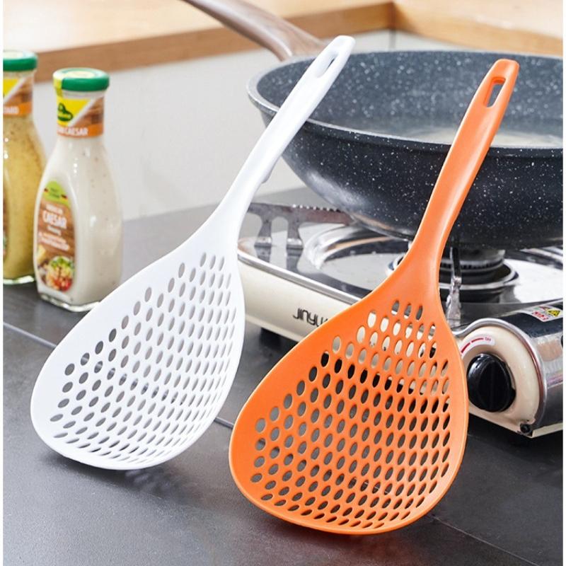 1PC Kitchen long-handled colander filtered dumpling spoon hotpot drain spoon household high temperature thickened colander