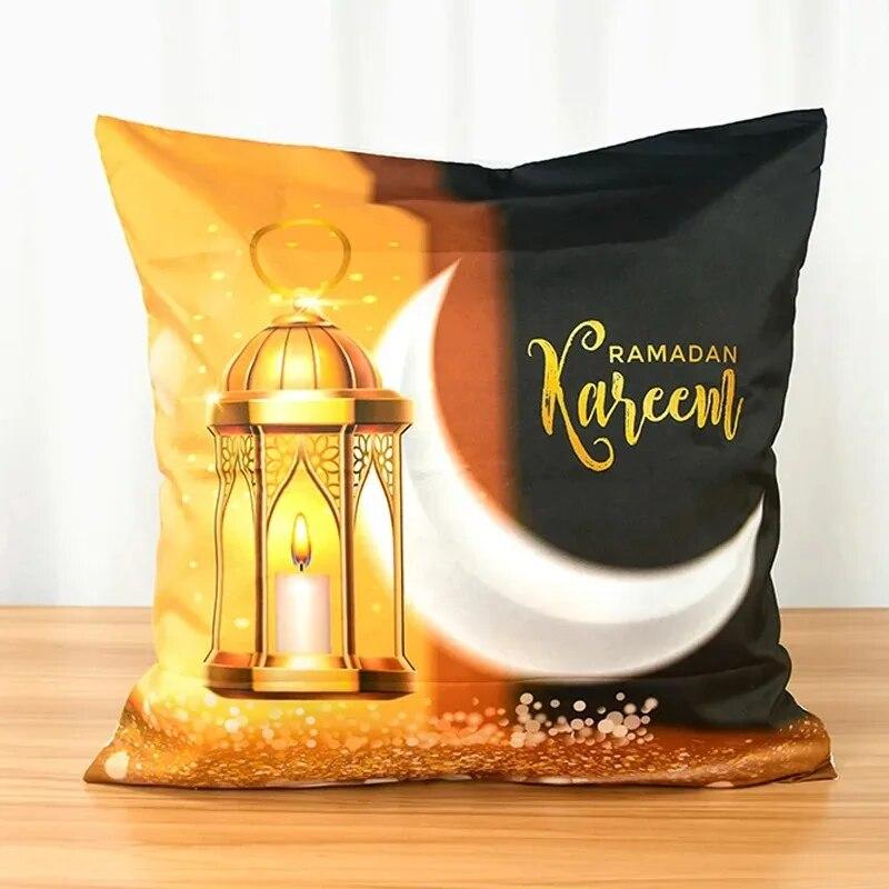 

2024 Ид Мубарак украшения дома наволочки исламские украшения Рамадана мечеть мусульманские наволочки 40x40cm