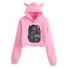 Women's Cat Ear Hoodie - One Piece Anime Print, Casual Wear for Autumn/Winter