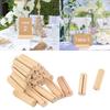 10pcs Natural Wooden Place Card Holders Stand Card Photo Clip Holder Rustic Wedding Decorations Party Table Number Name Sign