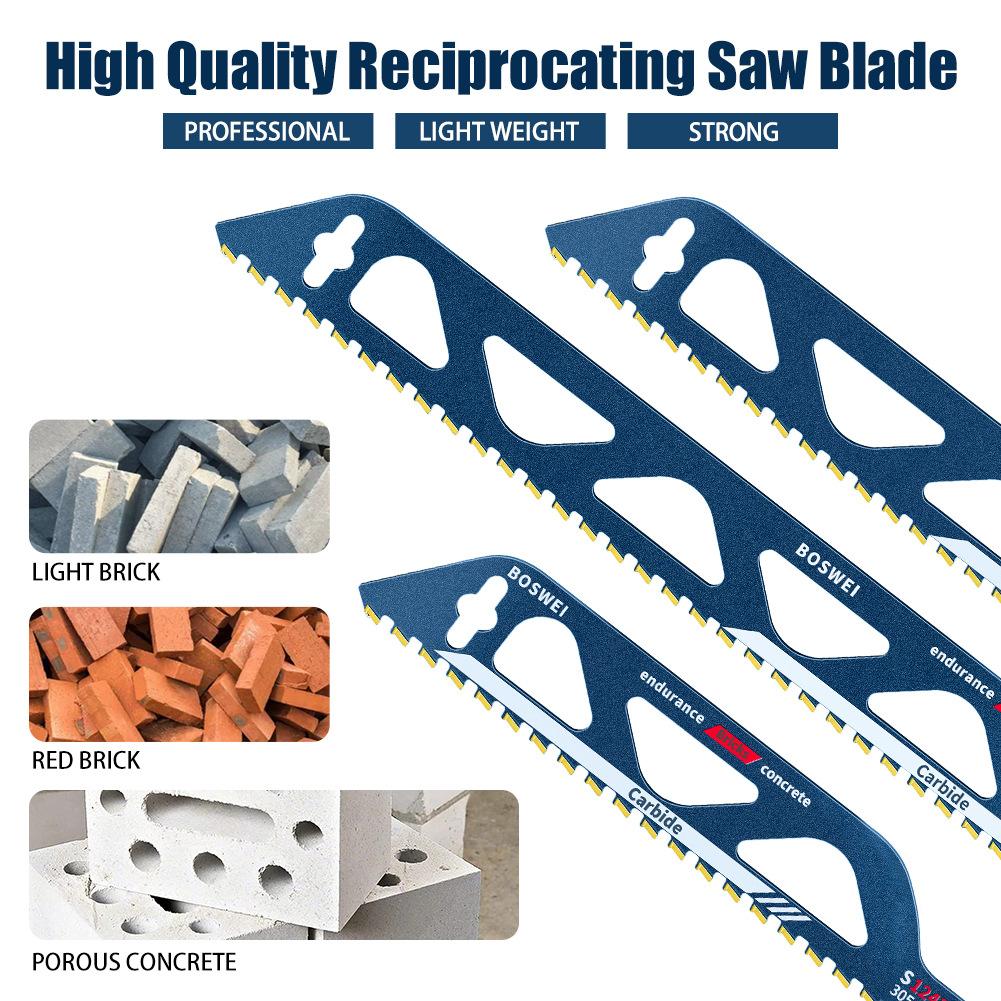 Reciprocating Saw Horse Knife Sawing Wall Wall Red Brick Stone Gold Special Light Brick Aerated Block Cutting Coarse Tooth Saw Blade