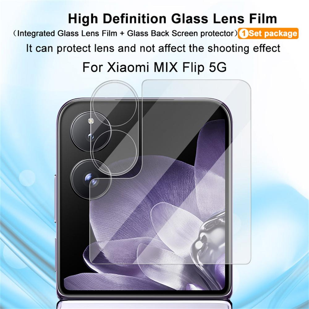 

IMAK For Xiaomi Mix Flip 5G Camera Lens Film with Acrylic Lens Cap+Small Screen Protector Type A