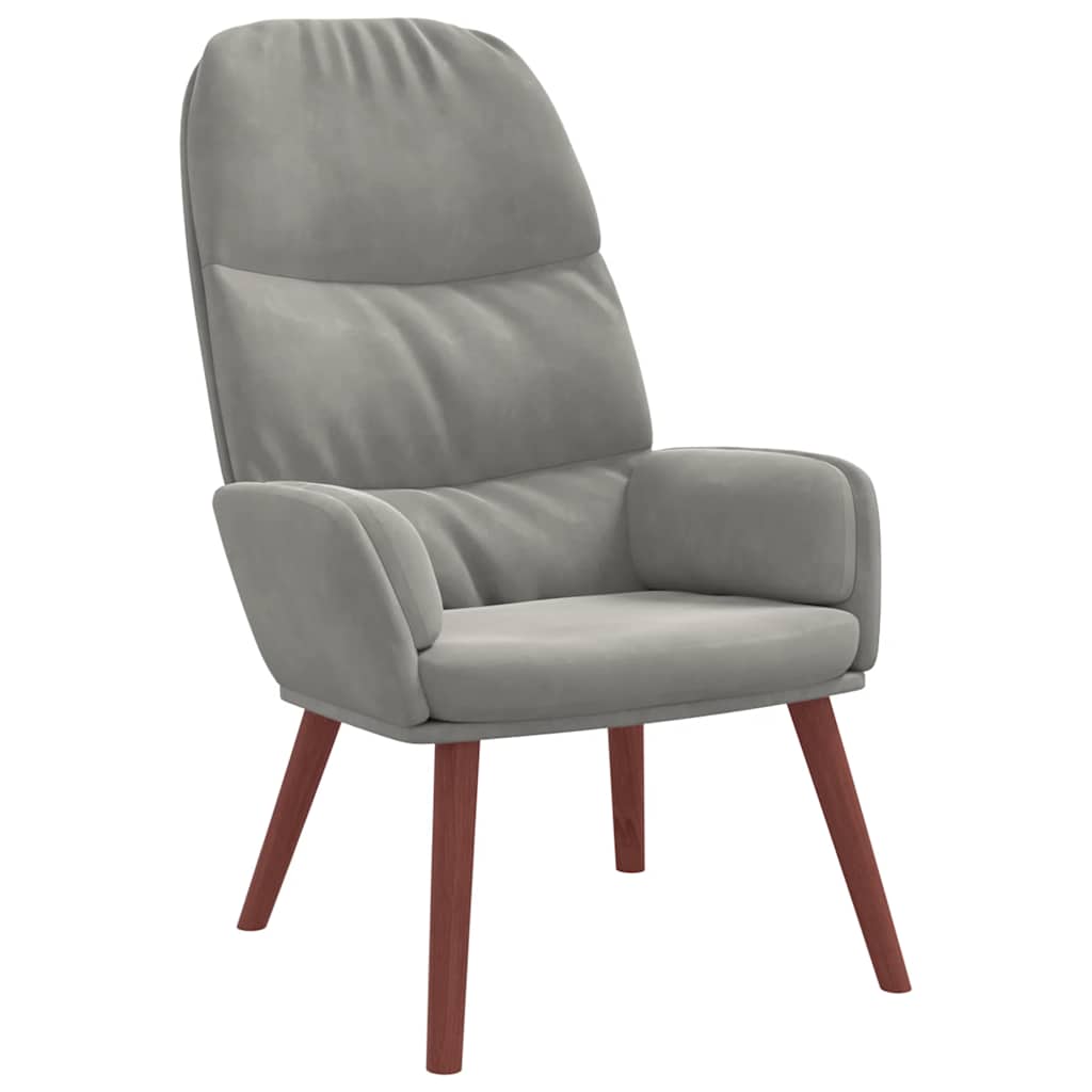 Relax Chair Light Grey Velvet