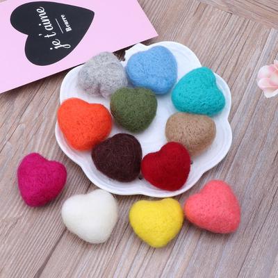 Newborn Photography Felt Love Props Tiny Baby Girl Boy Photo Shoot Handmade Felt Heart Shaped Props
