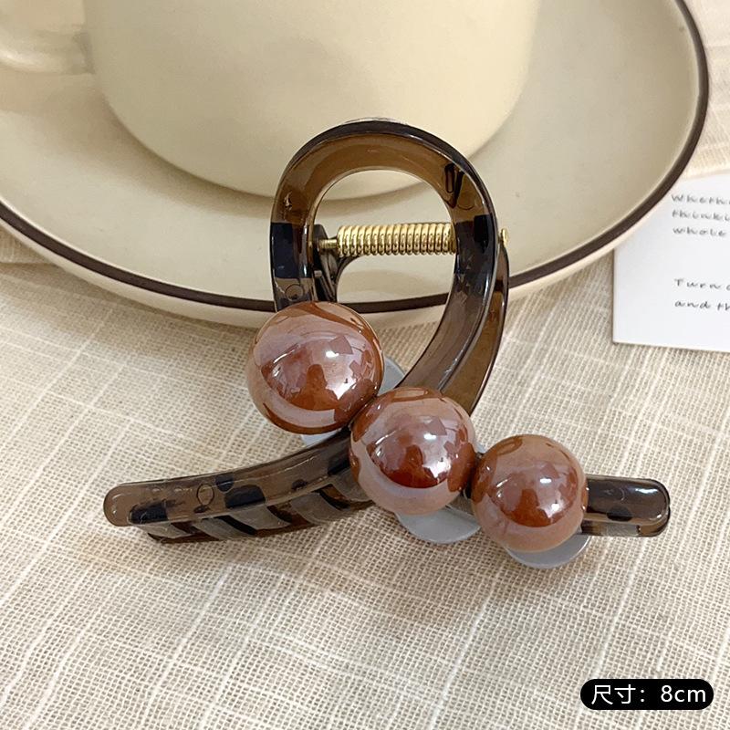 Elegant Pearls Cross Hair Claw for Women Girls Sweet Hair Ornament Claw Clip Hair Clip Hairpin Fashion Party Hair Accessories