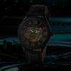 Relógio Automático Negócios Pulseira de Couro Masculino Aço Inoxidável Números Romanos Luminoso Estilo Engrenagem Formal Uso Diário À Prova d'Água Resistente à Chuva Presente